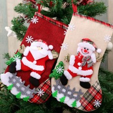 1PZ Calza di Natale Calza Sacchetto Regalo Albero di Natale da Appendere Ornamenti Sacchetti Caramelle Carino