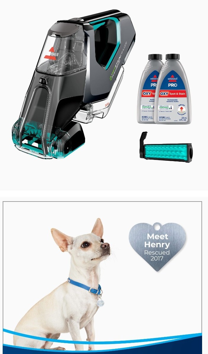 Bissell Pet Stain Eraser PowerBrush 2837 Portable Carpet Cleaner, New