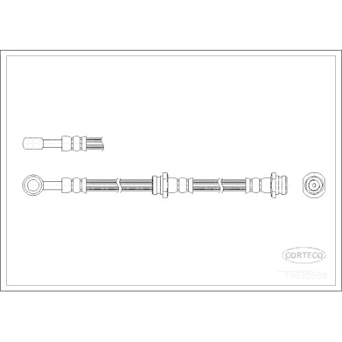 Corteco 19018175 50 19018175 CORTECO Essieu Arrière, 240 Mm Flexible De Frein Corteco 19018175 50 19018175 CORTECO Essieu Arrière, 240 Mm Flexible De Frein