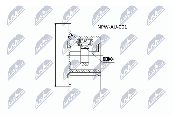 NTY NPW-AU-001 Gelenksatz, Antriebswelle FüR Audi,Seat,Vw-image