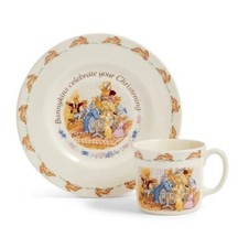 Royal Doulton Bunnykins Baby Christening Set 2 Bone China Cup Mug Plate New
