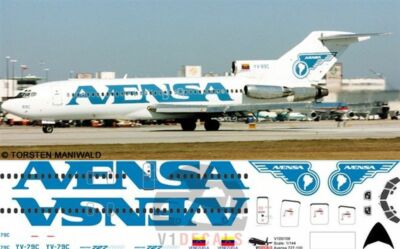 V1 Decals Boeing 727-100 Avensa for 1/144 Airfix Model Airplane Kit V1D0106