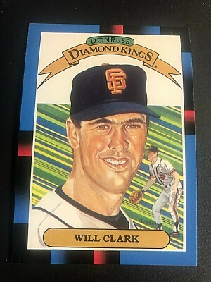 WILL CLARK 1988 Donruss ERROR Diamond Kings BLANK BACK Card RARE OddBaLL 