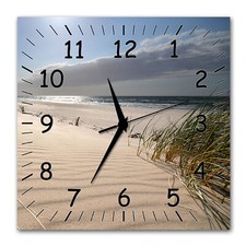 BM Wanduhr 30 cm x 30 cm  leises Uhrwerk Funkuhrwerk Meer Dünen 9350-1a SZ