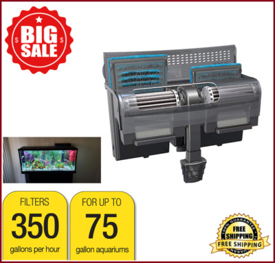 FISH TANK WATER FILTER PUMP Aquarium Sterilizer Filtration 350Gph 10 - 75 Gallon