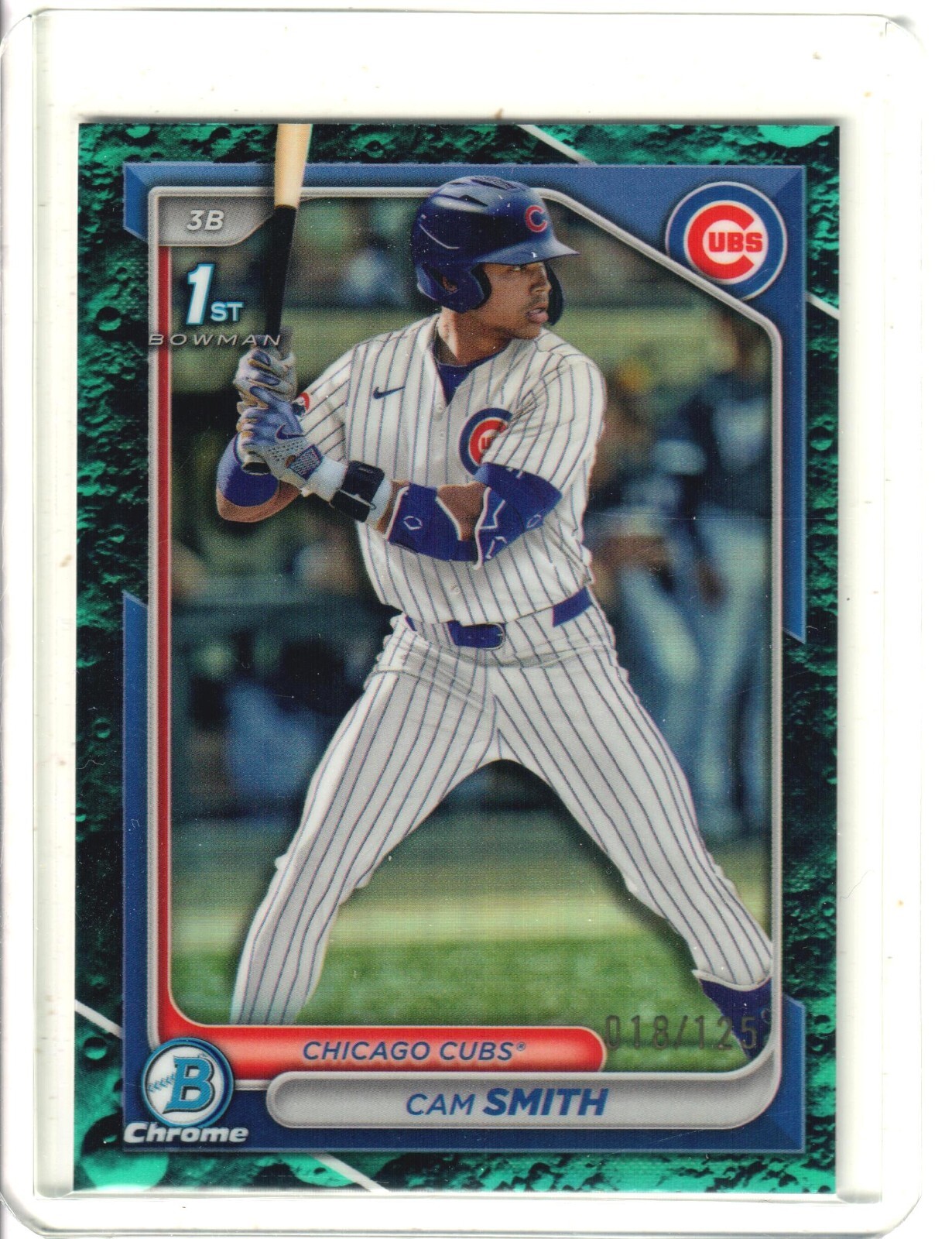 2024 Bowman Chrome Cam Smith Aqua Lunar Glow Refractor /125 1st Chrome