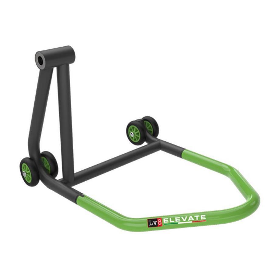 Béquille atelier arrière mono bras LV8 en acier renforcé noir vert pour stand de course
