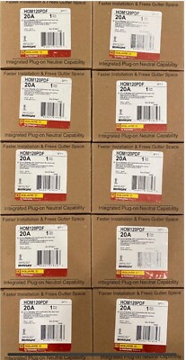 #ad #ad 10PCS SQUARE D HOMELINE HOM120PDF HOM120PDFC 20A AFCI GFCI PLUG ON NEUTRAL NEW $477.99