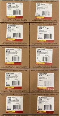 10PCS SQUARE D HOMELINE HOM120PDF HOM120PDFC 20A AFCI/GFCI -PLUG ON NEUTRAL NEW