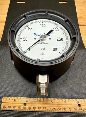 #ad SWAGELOK THERMOPLASTIC GAUGE PGI 115P NG300 LAPX J 0 300 PSI $74.50
