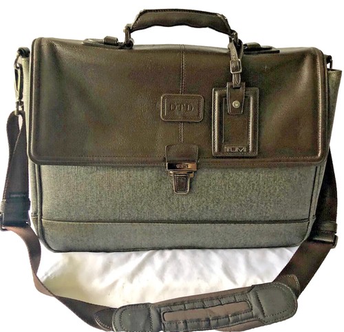 Tumi Attache Leather Briefcase