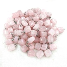 100pcs Handmade Irregular Natural Roses Quartz Stone Pendant DIY Jewelry Making