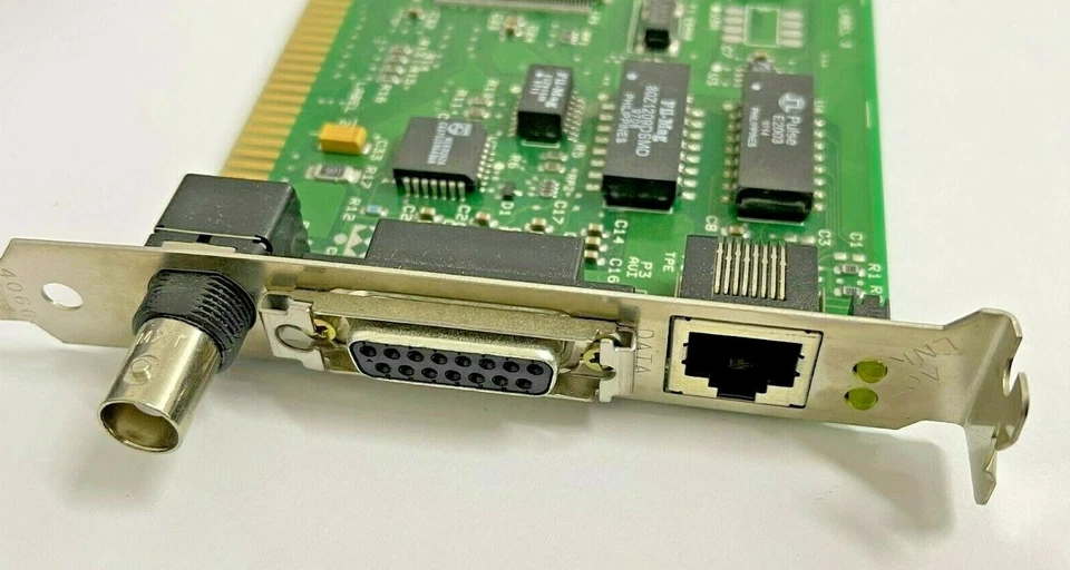 RARE VINTAGE INTEL ISA ETHERNET ADAPTER THICK THIN RJ45 EJMNIO-EPX1SA3W USA LAN5 - Image 3 of 3
