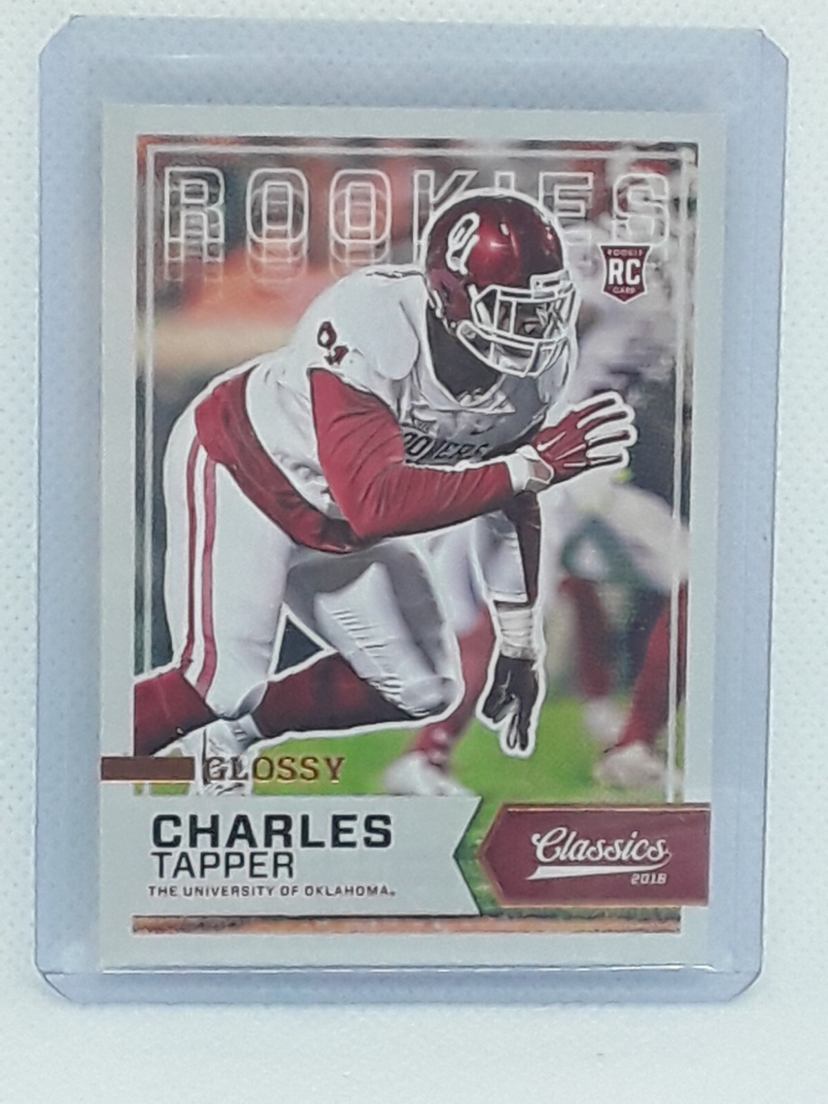 Charles Tapper 2016 Classics Football - Glossy RC #242 - Oklahoma Sooners