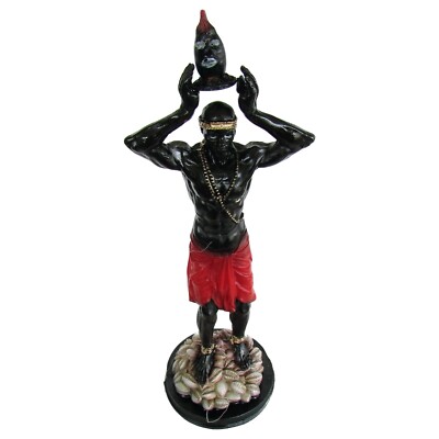 Elegua Eshu Santo Orisha IFA / Eschu Eleggua Santeria Yoruba Handmade 13''  