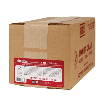 AMA48653D Mexican Pottery Self-Hardening Clay, 25 lbs.