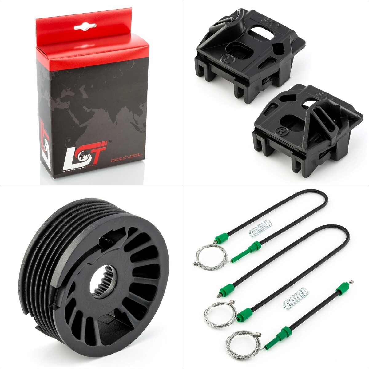 Window Regulator Repair Kit Front Left / Right - For Seat Ibiza 6L 02-09