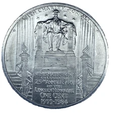 1959-1984 Numismatic News 25th Anniversary Lincoln Memorial Cent 39mm Token Coin
