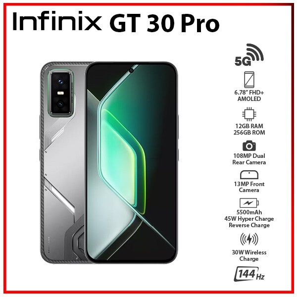 未使用 Androidスマートフォングレ GT30 Pro 8GB/256GB New) Infinix GT 30 Pro 12GB+256GB GREY Dual SIM Unlocked Android