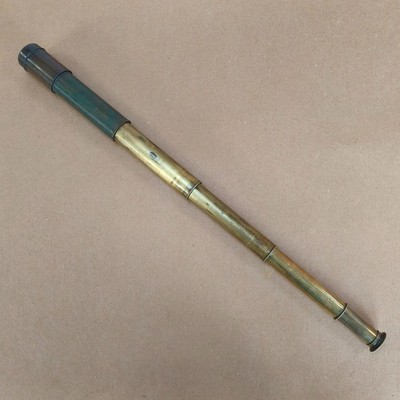 Victorian 4-Draw 25 - 35x Zoom Brass Telescope by George S Woodman. um 1870-1890er Jahre