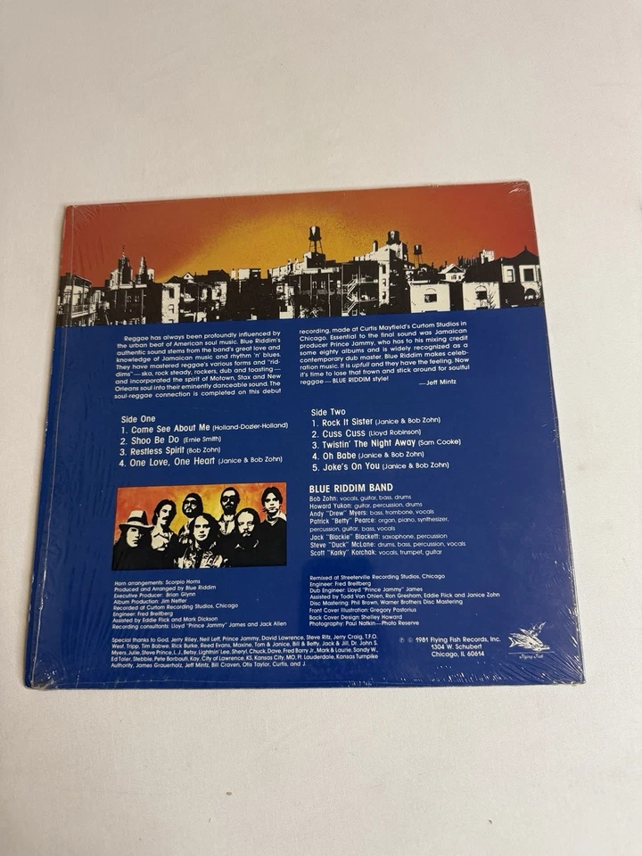 Blue Riddim Band, Restless Spirit, Vinyl LP, Flying Fish FF255, 1981. - Image 2 of 3