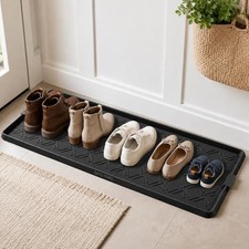 Boot Tray for Entryway, Rubber Shoe Mat, Waterproof Shoe Tray 47.5"x16"