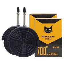 2 Pcs 700x23C/25C Bike Tubes, 48mm FV Presta Valve, 700C Bike Tire Tube for R...