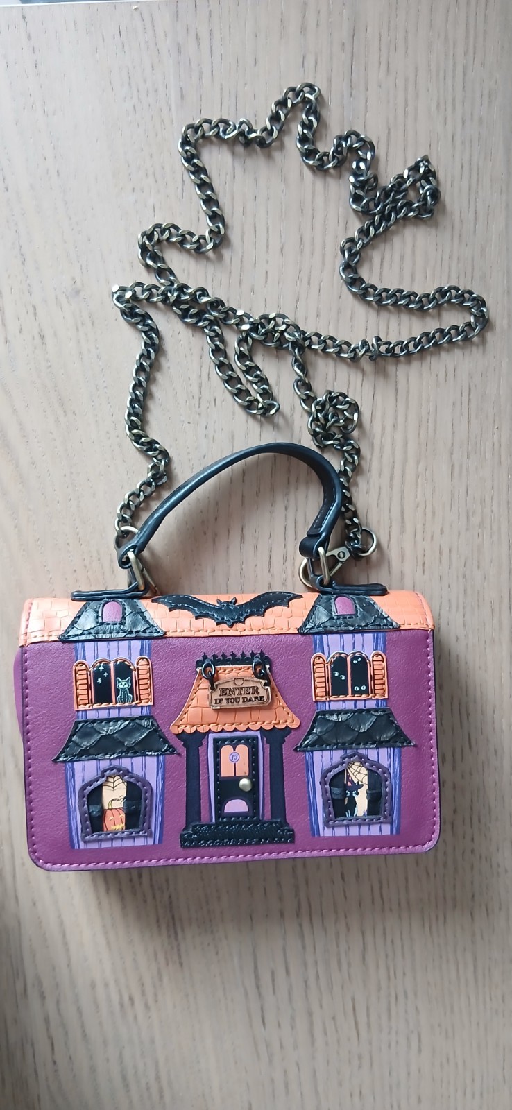 VENDULA LONDON GHOULEVARD TOP HANDLE BELT BAG CROSSBODY HAUNTED HOUSE HALLOWEEN
