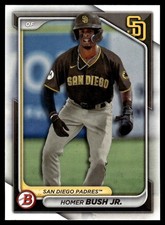 Homer Bush Jr. 2024 Bowman Prospects #BP87 San Diego Padres 30432 Baseball Card