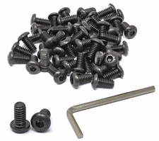 50 piezas tornillos de cabeza de botón hexagonal 1/4-20x1/2 aleación acero 10.9