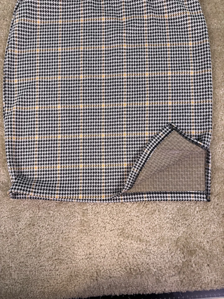 Falda lápiz elástica para mujer So pata de gallo talla grande D034 Foto 2 de 4