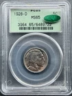 New Listing1928-D Buffalo Nickel PCGS MS65 CAC Certified Denver 5C Copper-Nickel