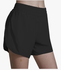 Women's Black sz M/8 Running Shorts Athletic Gym Workout Sports Lightweight NWT