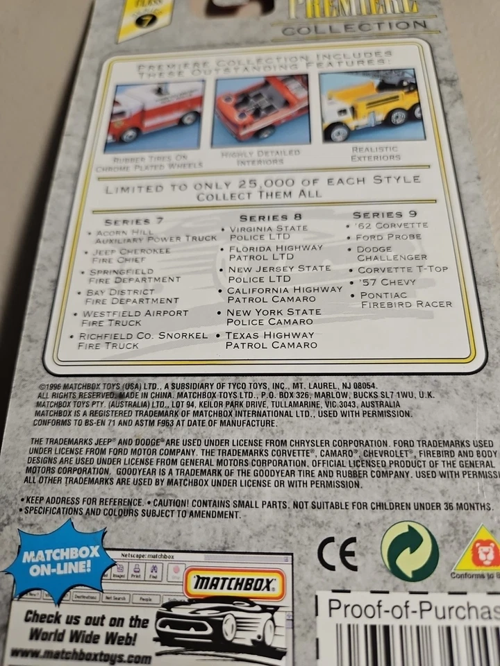 Matchbox Premiere Collection, Jeep Cherokee Fire Chief escala 1/64 Foto 4 de 4