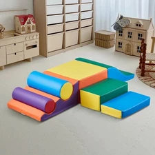 Kids Soft Play Blocks - 7-Piece Climbing Set, Safe for Toddlers & Preschoolers
