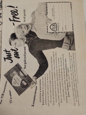 Sk260 Ephemera 1954 Reklame Patons & Baldwins Wolle 