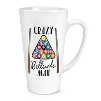 VerrüCkte Billard Mann 483Ml Groß Latte Becher Tasse - Lustig Groß