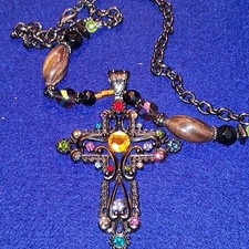 Beautiful jeweled Cross necklace for women