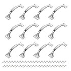 Door Pull Handles, 12Pcs 99mm/3.9" Long Iron Door Handle with Screws