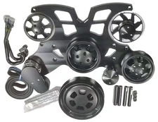 Big Block Chevy Front Drive Complete Serpentine Pulley Kit For SHORT WATER PUMP