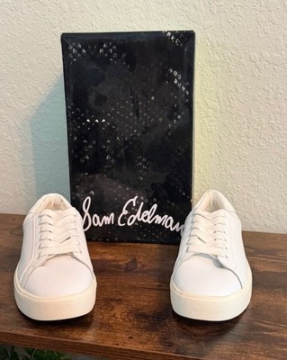 Sam Edelman White Leather Sneakers Size 6