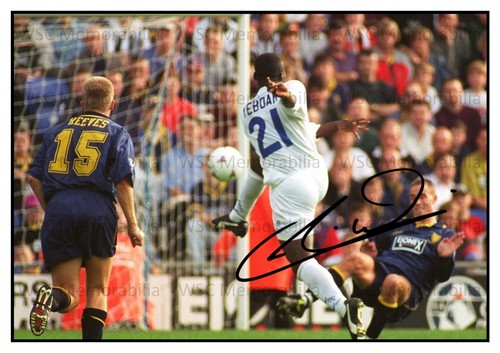 12522. Tony Yeboah Signed Pictures (A4 Prints) Leeds United Frankfurt Hamburg