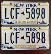 New York Liberty Excelsior 2021 License Plate Pair