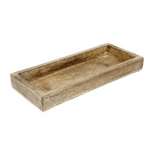 Dekotablett, 23x10x2,5 cm Mangoholz handgemac...