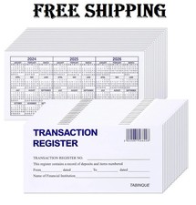 24 PCS Check Registers for Personal Checkbook, Easy to Read Checkbook Register
