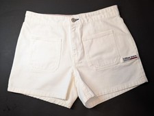 Vintage Tommy Hilfiger Size 6 Women's Cargo Carpenter White Denim Shorts