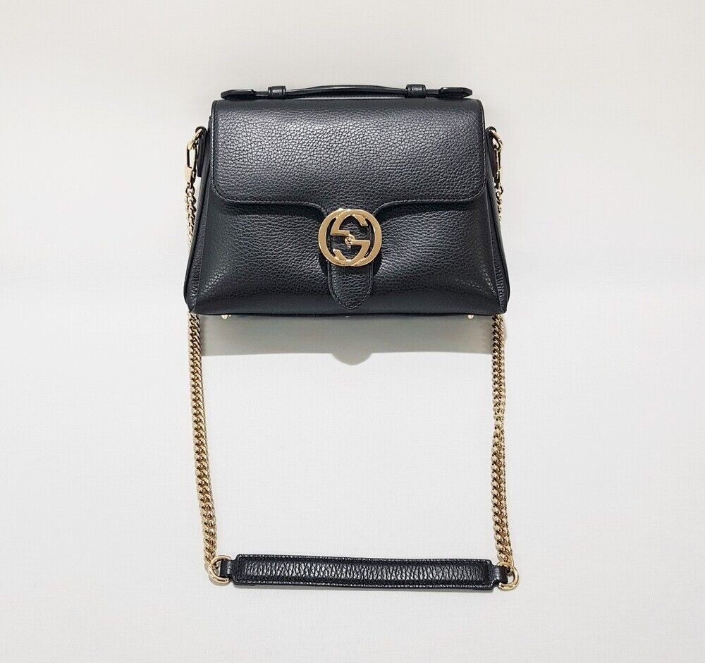 Gucci Interlocking Small Top Handle Chain Shoulde… - image 1