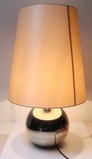 Florian Schulz Tischlampe ORA 25, Messing poliert, beiger Schirm, ca. 7 1 cm