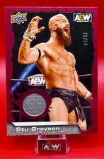 2022 Upper Deck AEW All Elite Wrestling RED Mat Relics STU GRAYSON #30 #'d 31/50