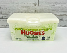 Huggies Baby Wipes Refillable Container SEALED Natural Care Sensitive Skin 64